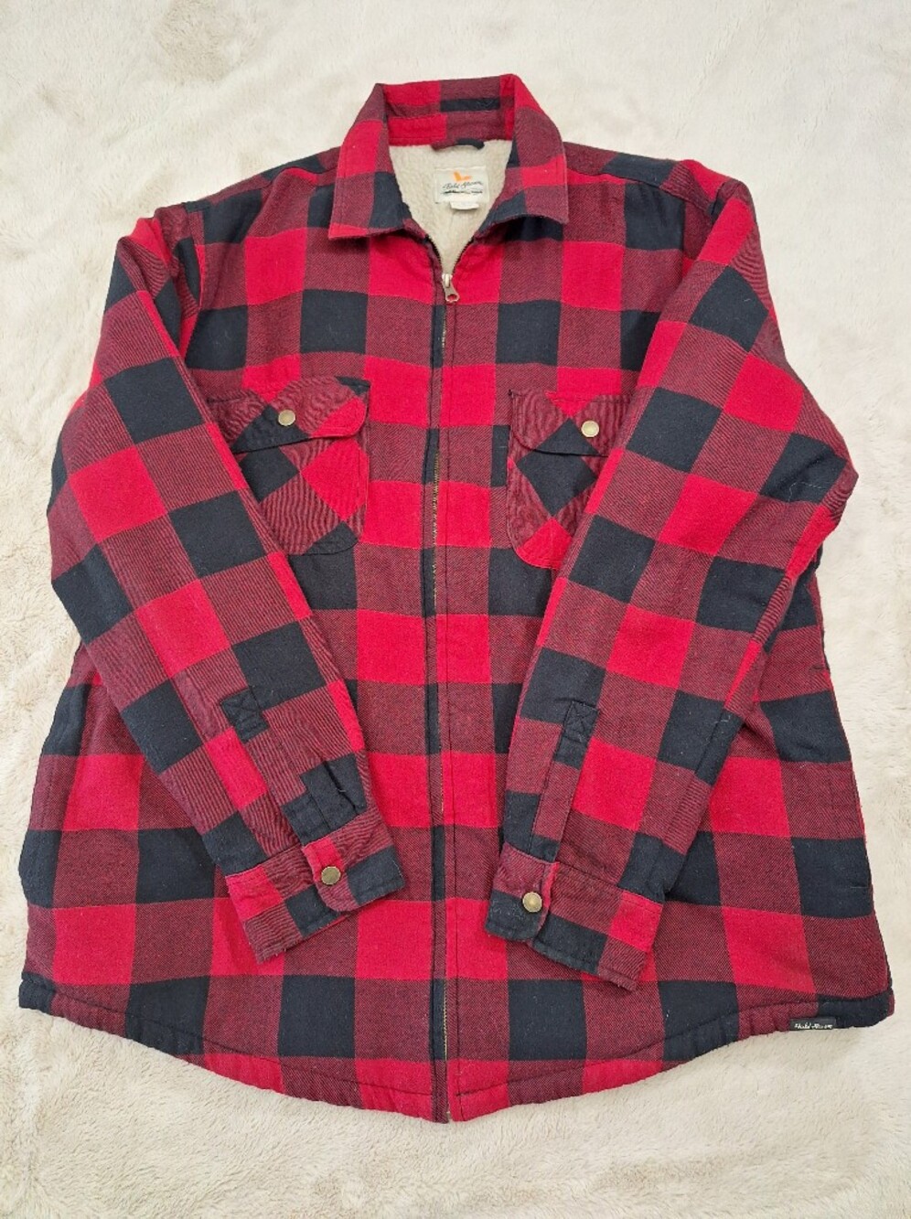 Field & Stream Red and Black Buffalo Plaid Button-Down Shirt XL